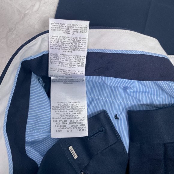 Dockers Essential Khaki Slim Fit Navy Blue 34/32 Men's Pants - Picture 9 of 9